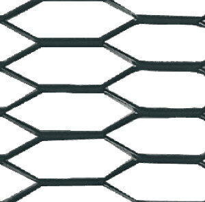 Racing Grill – Hexagon 8×25 mm – 100×33 cm – Nero anodizzato