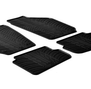 Set tappeti su misura in gomma –  Skoda Fabia 4p (09/01>04/07) –  Skoda Fabia 5p (02/00>04/07) –  Skoda Fabia 5p (05/07>01/15) –  Skoda Fabia Wagon (01/01>12/07) –  Skoda Fabia Wagon (01/08>03/15)