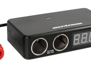 Multi-Power, 2 prese accendisigari + 2 USB e voltmetro, 12/24/36V