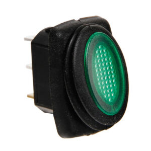 Micro interruttore impermeabile con spia a Led – 12/24V – Verde