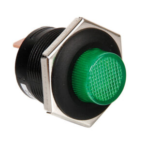Interruttore a pulsante con spia a Led – 12/24V – Verde