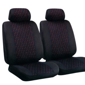 Glamur, coppia coprisedili anteriori in jacquard, universali – Nero