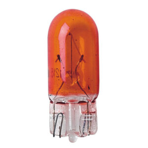 12V Lampada con zoccolo vetro – WY5W – 5W – W2,1×9,5d – 2 pz  – D/Blister – Arancio