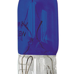 12V Lampada con zoccolo vetro – (W5W) – 5W – W2,1×9,5d – 2 pz  – D/Blister – Blu