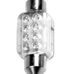 12V Lampada siluro 8 Led – 13×35 mm – SV8,5-8 – 1 pz  – Scatola – Blu