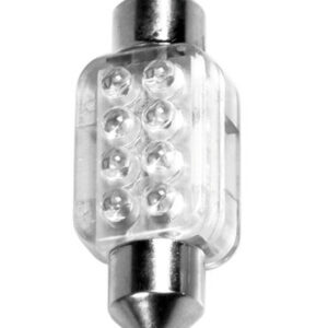 12V Lampada siluro 8 Led – 13×35 mm – SV8,5-8 – 1 pz  – Scatola – Bianco