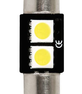 12V Hyper-Led 6 – 2 SMD x 3 chips – 10×32 mm – SV8,5-8 – 1 pz  – Scatola – Bianco – Doppia polarità – Resistenza incorporata