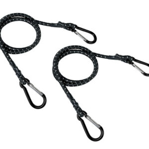 Snap-Hook, coppia corde elastiche con moschettoni in alluminio
