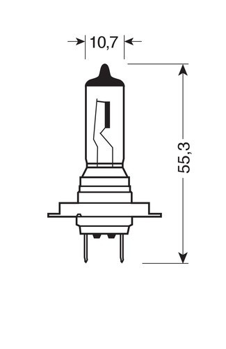 12V Lampada alogena Blu-Xe - H7 - 55W - PX26d - 2 pz - Scatola Plast.